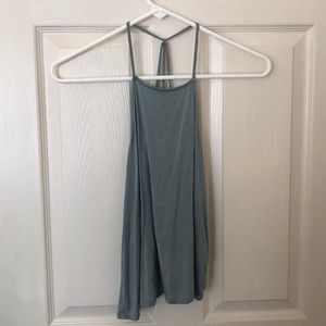Garage light green tank top
